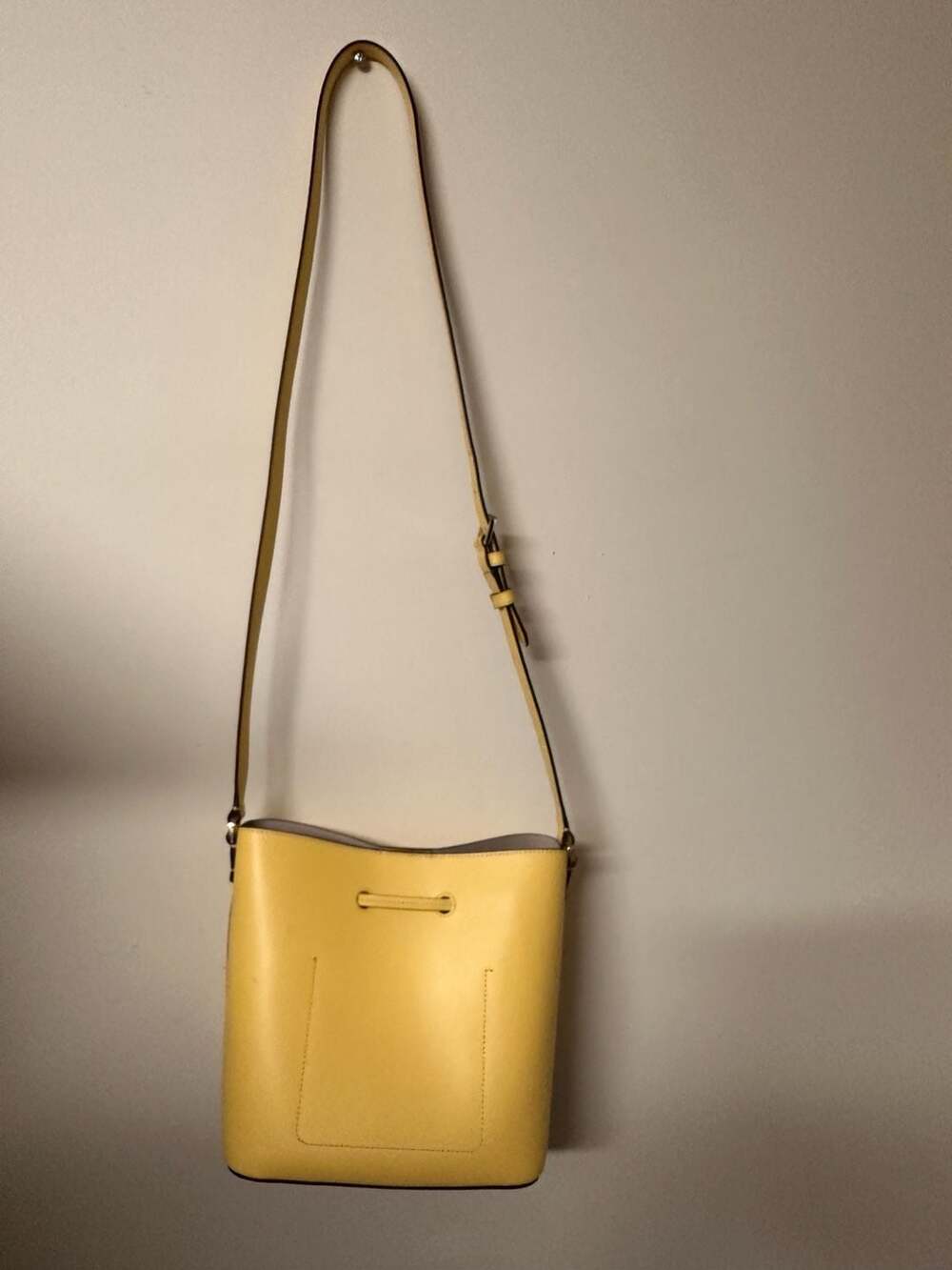 Kate Spade New York Yellow Saffiano Leather Sadie Bucket Bag Crossbody